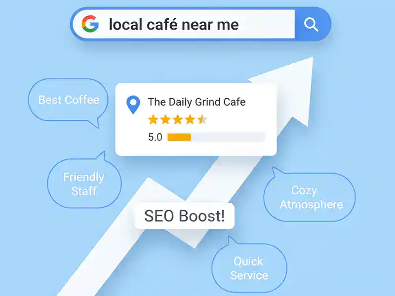 Boost your SEO with Google reviews to improve search visibility and attract more local customers.