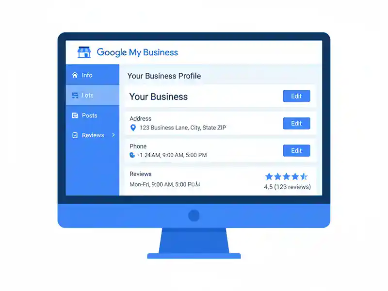 Google My Business optimization to improve online visibility and attract local customers.