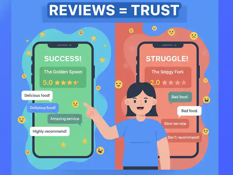 How reviews influence buying decisions by shaping trust and customer perception.