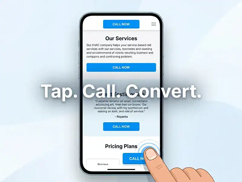 mobile website with multiple click to call buttons