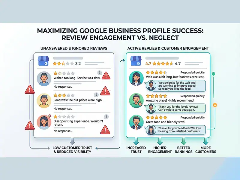 Responding to customer reviews improves business credibility