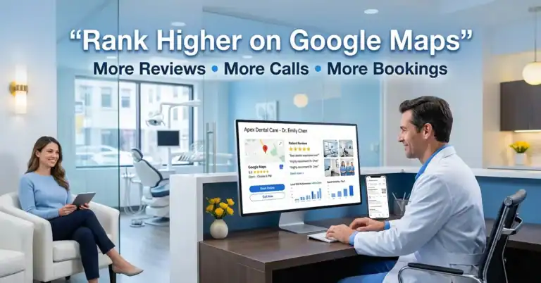 Dental clinic optimizing Google Business Profile for local SEO and patient bookings